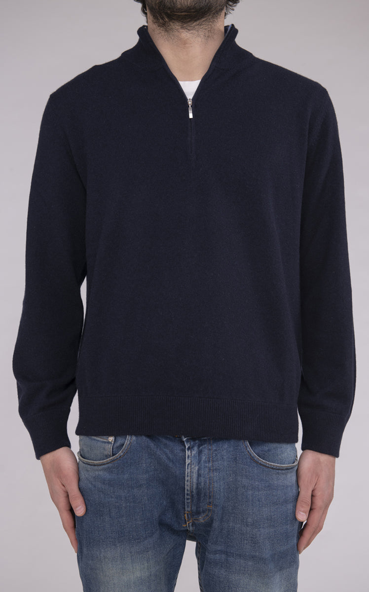 Kaschmir Herrenpullover mit Reißverschluss Capua Cashmere
