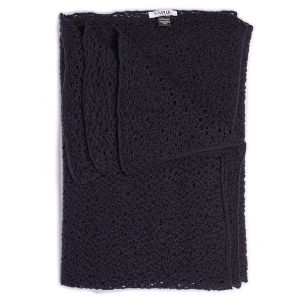 100% cashmere perforated stole