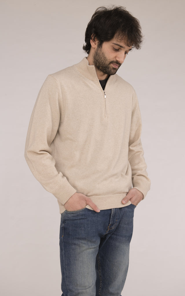 Maglione con Zip Uomo in Cashmere Capua Cashmere Maglione Uomo