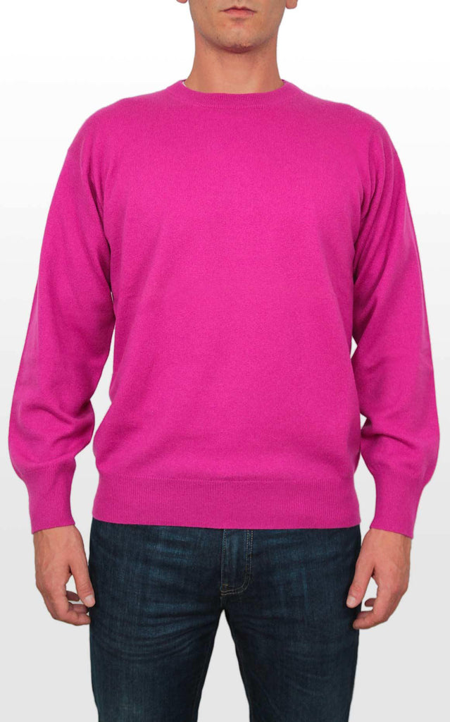 Klassischer Pullover mit Rundhalsausschnitt aus 100% Kaschmir